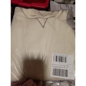 Cuddl Duds Brushed Sweater Crew Neck Alabaster 1x